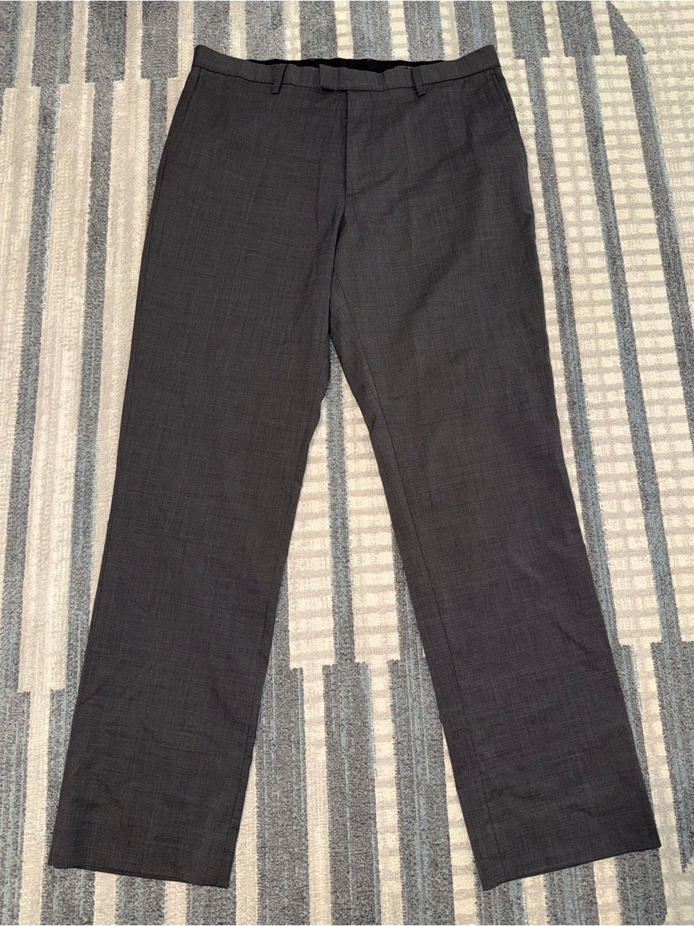 Banana Republic Men's Charcoal Slim Fit Wool Dress Pants 36x34 Straight Leg